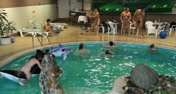 Indoor Dolphin Ride Full HD video - Peace and tranquility are important values for naturists