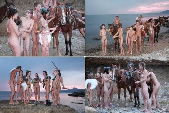 Mystical Horsey Riders Series photos - In naturism, sincerity and openness toward others are valued