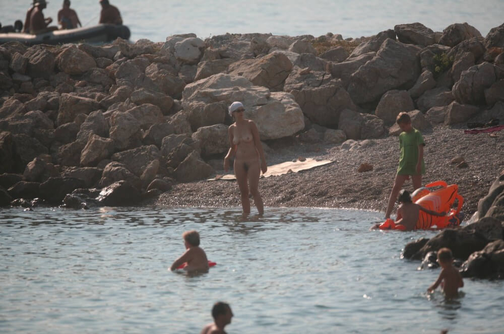 FKK cove pyramid in waters - Nudism and naturism are a philosophy of life and a culture of interaction