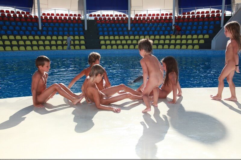 Swimming dolphins photo gallery - Nudism is part of life