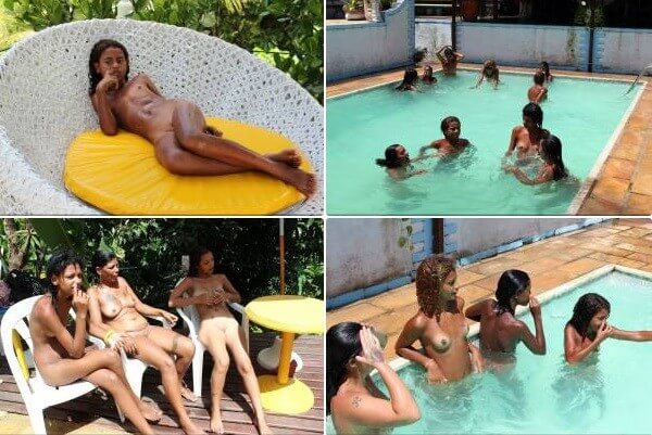 Brazil Pool Sunbath photos - Being naked fosters trust