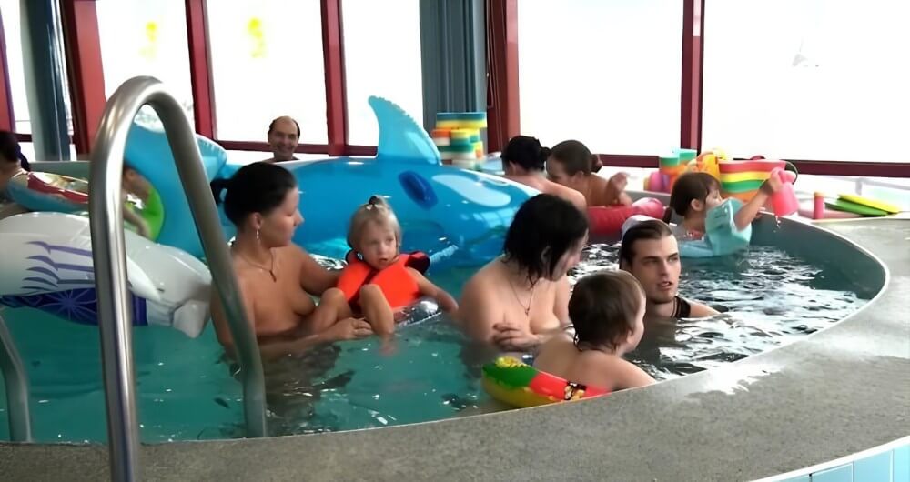 Indoor Swim Exercise - Nudity is a natural part of life