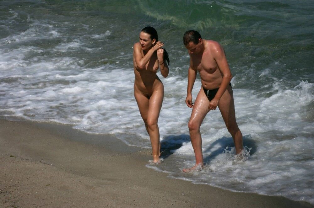 Bulgarian Beach Day Series - A nude person strives for inner harmony and peace of mind