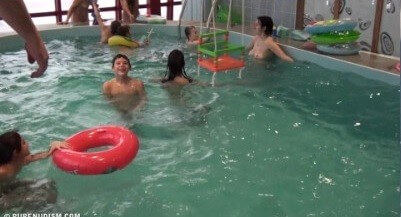 Indoor Swim Exercise 2 Full HD video - Nudism and natural harmony