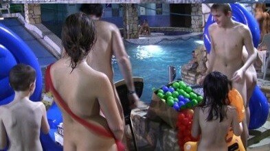 Splashing Water Zone 1 - She went out completely naked