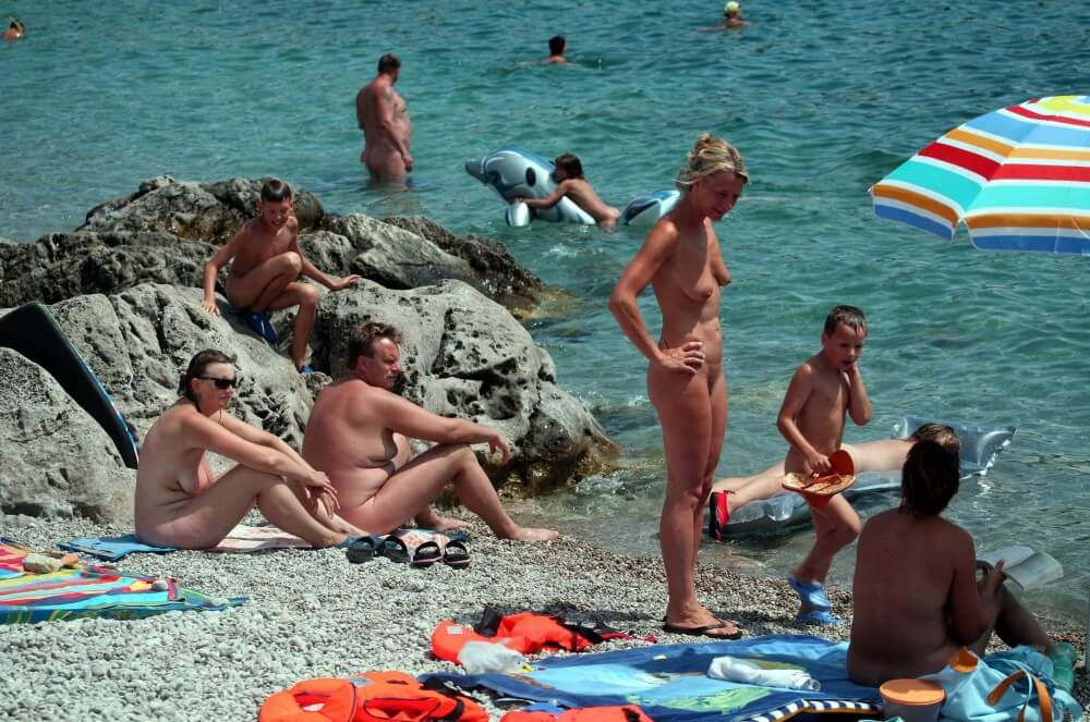 Rock Side Family Camping pics - Nudity is a natural part of life for some people on the planet