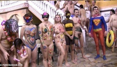 Body paint award lines Full HD - Nudism and naturism promote respect for natural beauty and diversity