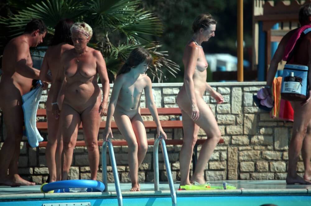 Naturist Pool Cleaning-Up pics - Nudity is a part of life without shame