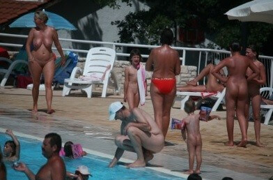 Enjoying The Sunny Pool gallery - Nudism contributes to the strengthening of psychological health