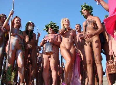 Nudism Beach Day photos - Harmony and balance are important in this nudist culture