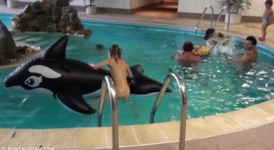Naturism - Indoor dolphin ride Full HD upd - Complete Natural Nudity