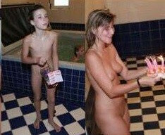 Naturists celebrates birthday photos - The body looks beautiful and natural in its natural, unadorned state