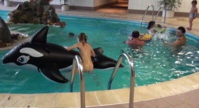 Indoor dolphin ride Full HD - The worship of the naked body